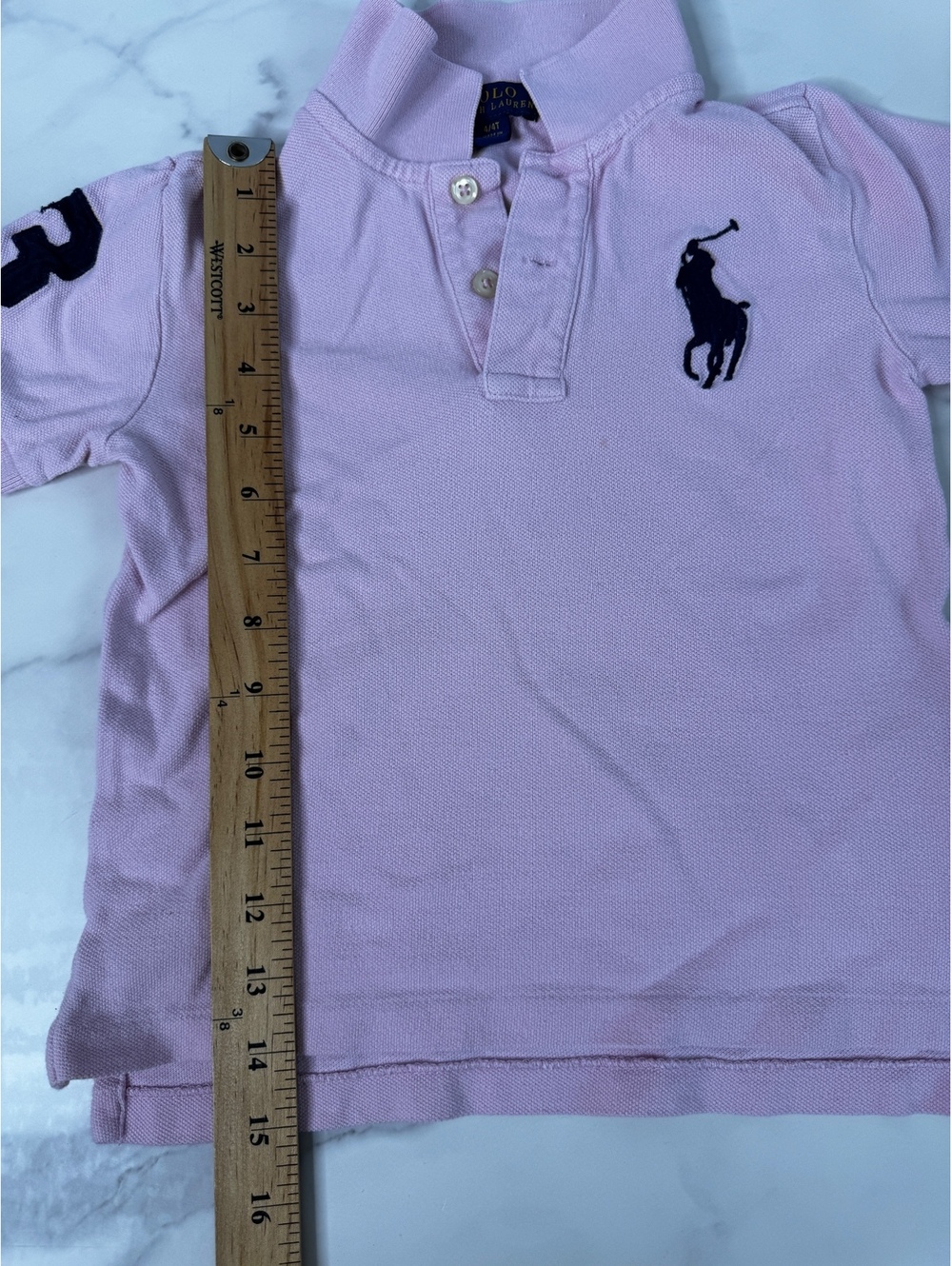 Polo Ralph Lauren Boys 4/4T Pink Cotton Big Pony Short Sleeve Polo Shirt - Picture 6 of 8